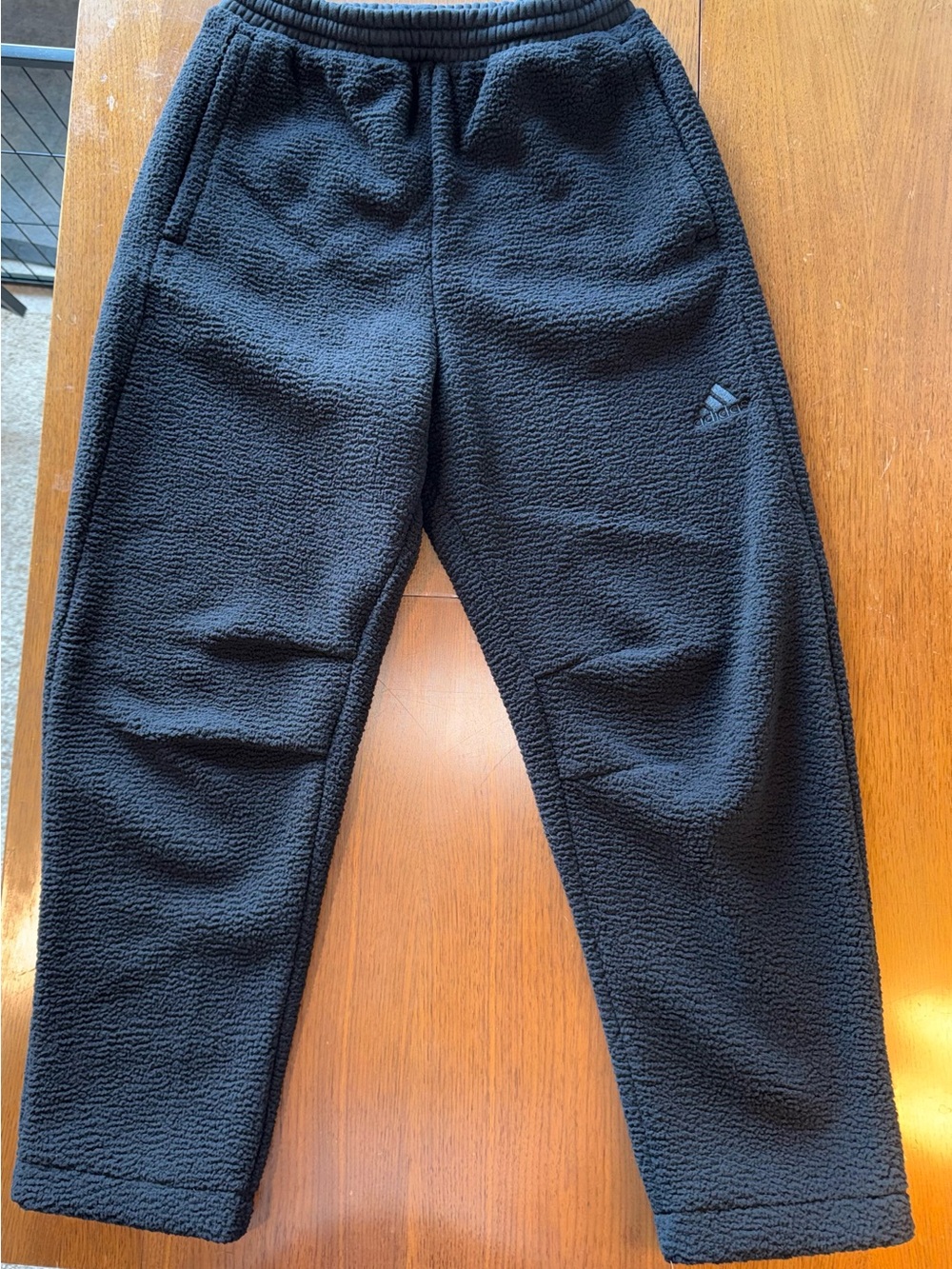 adidas Black Sherpa Fleece Joggers